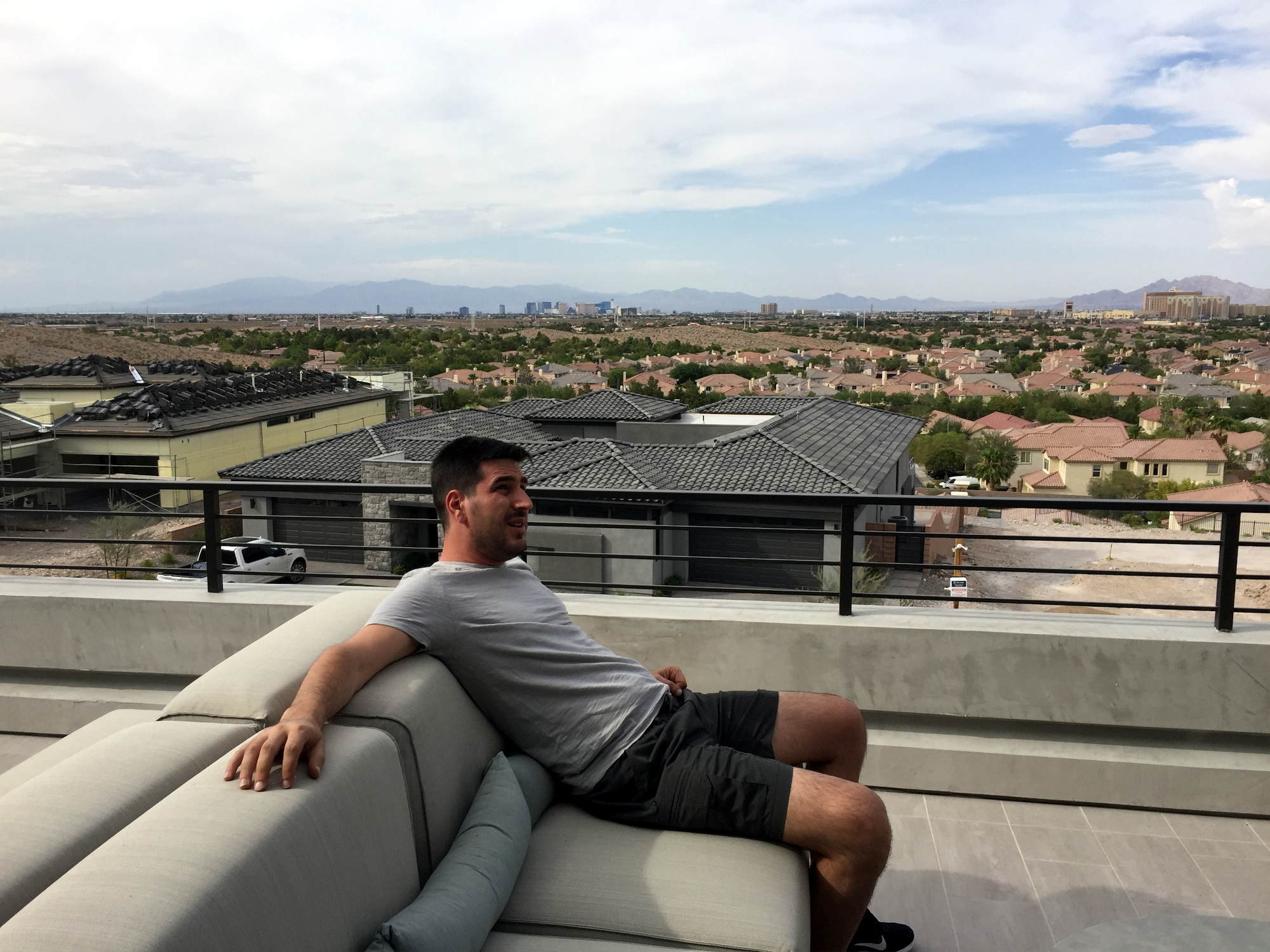 Las Vegas luxury home deck view of the Strip